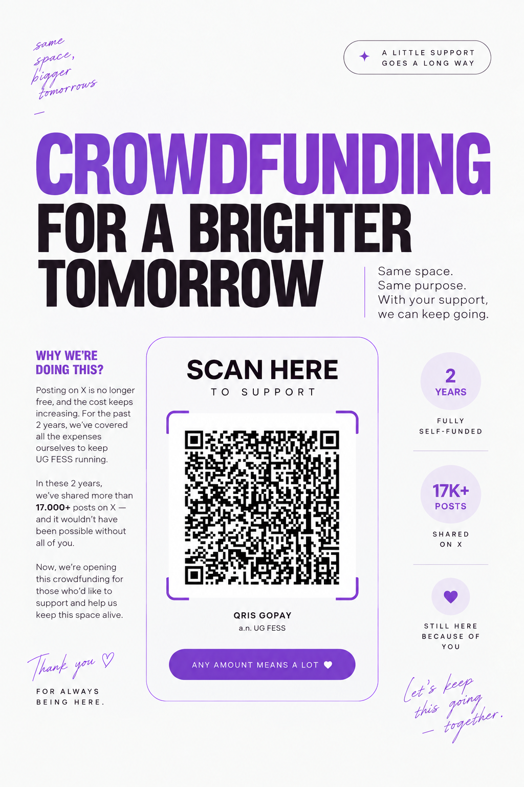 UG FESS crowdfunding poster